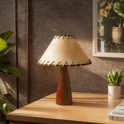 WoodenGleam – Handmade Solid Wood Table Lamp