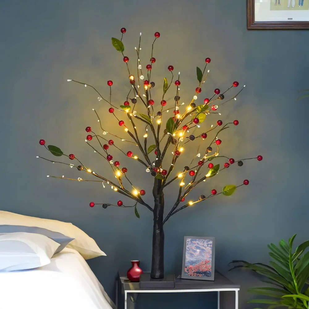 Arden – Red Berry Blossom Tree Lamp