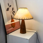 WoodenGleam – Handmade Solid Wood Table Lamp