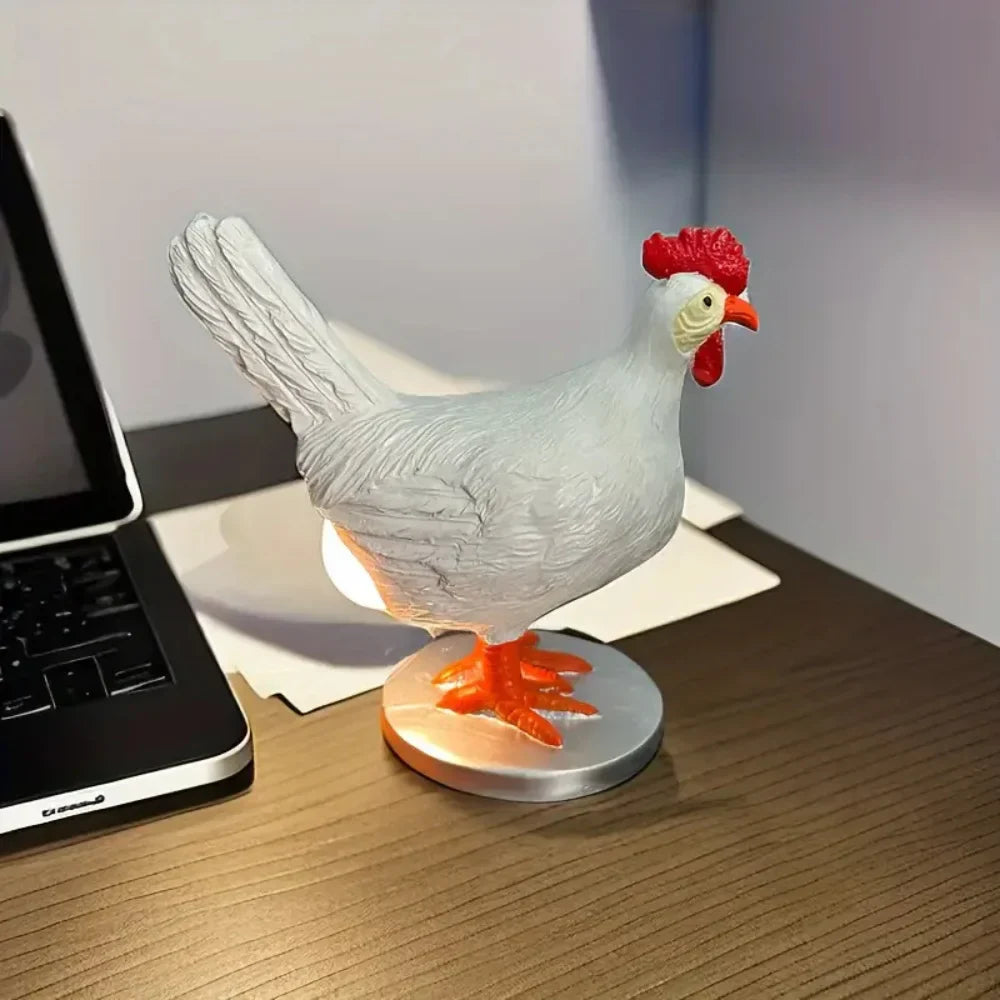 CluckGlow – USB Powered Resin Chicken Egg Table Lamp