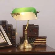 EmeraldGlow – Vintage Banker's Table Lamp