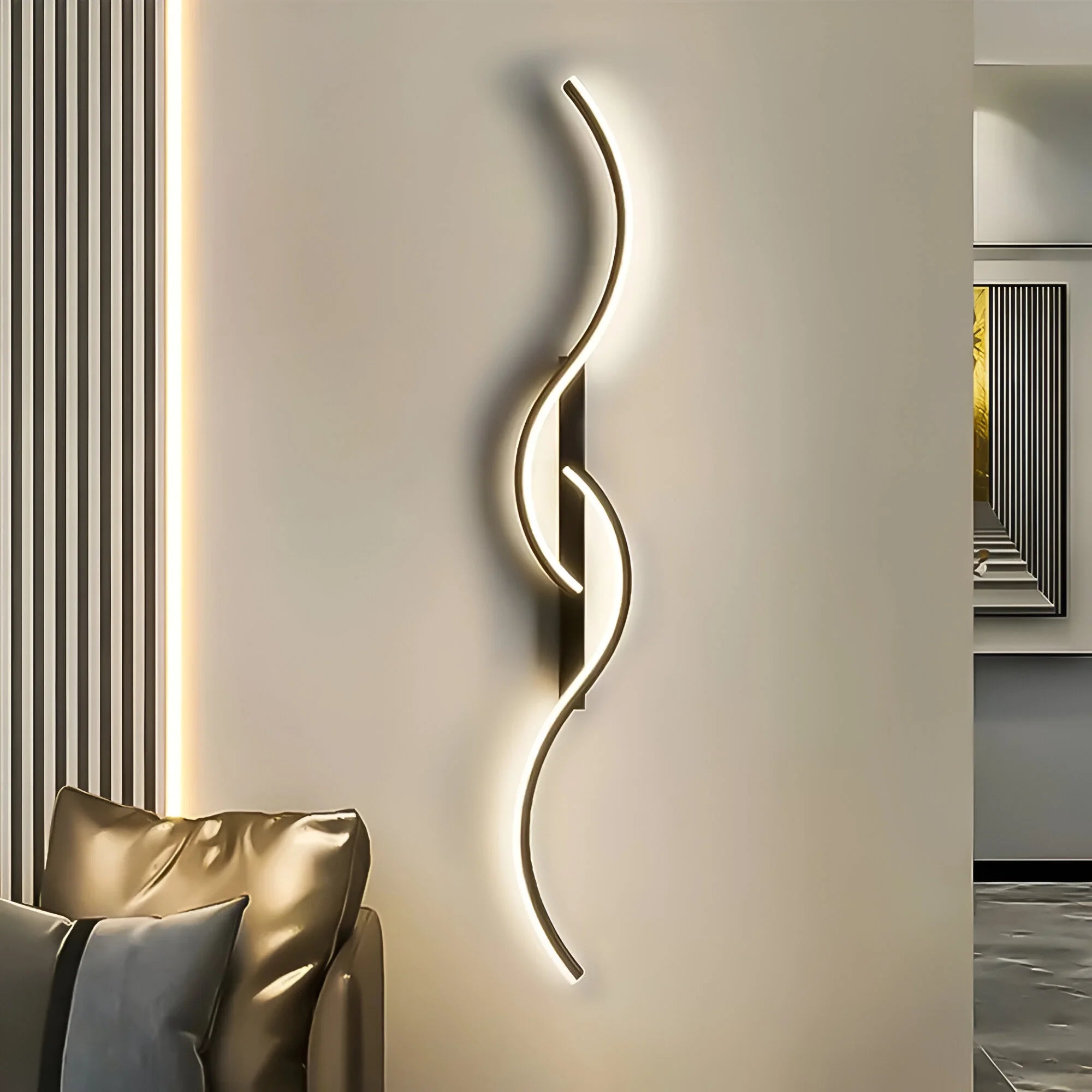 WaveGlow – Modern Curved Wall Light 1