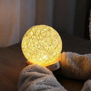 RayaGlow – Handwoven Rattan Table Lamp