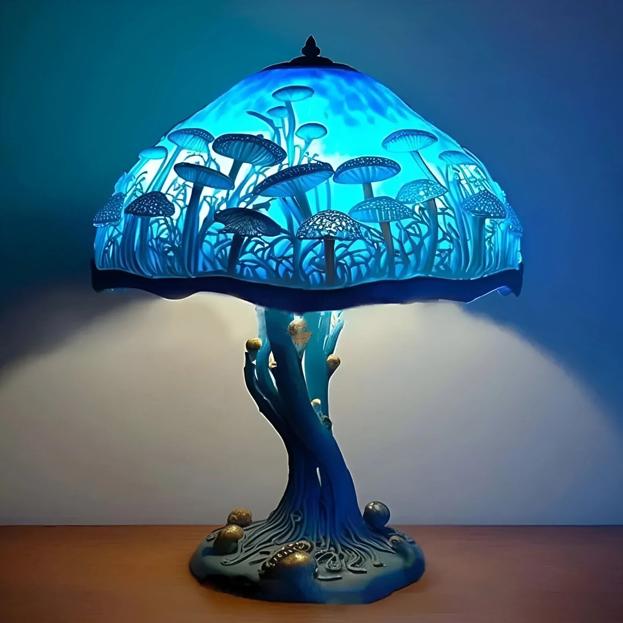 GlowBloom – Stained Glass Plant Table Lamp
